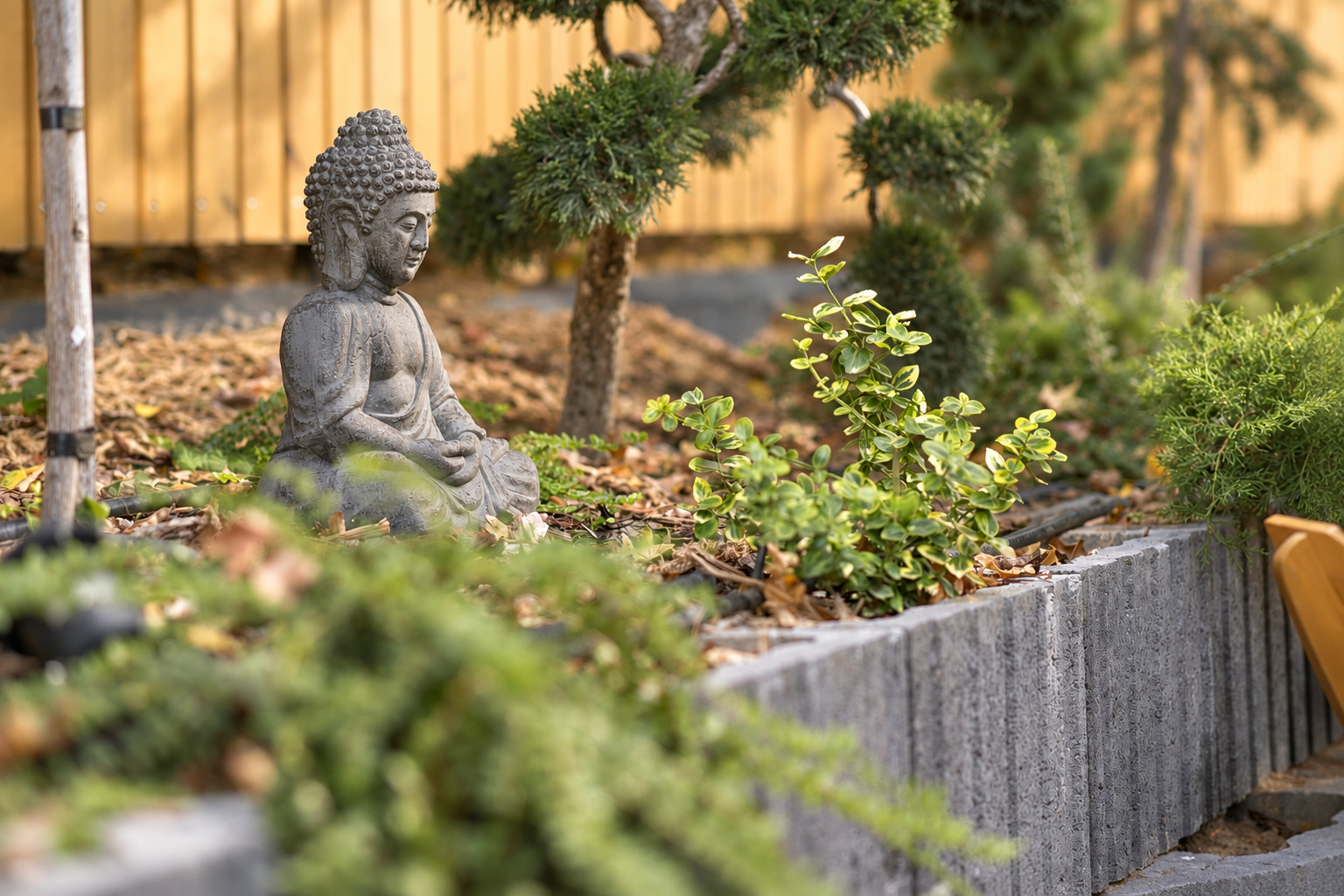 Buddha-szobor a ZUG kertjében.